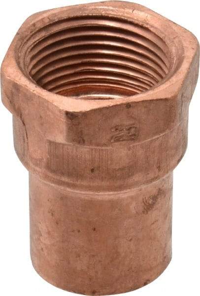 Mueller Industries - 3/4" Wrot Copper Pipe Adapter - C x F, Solder Joint - Industrial Tool & Supply