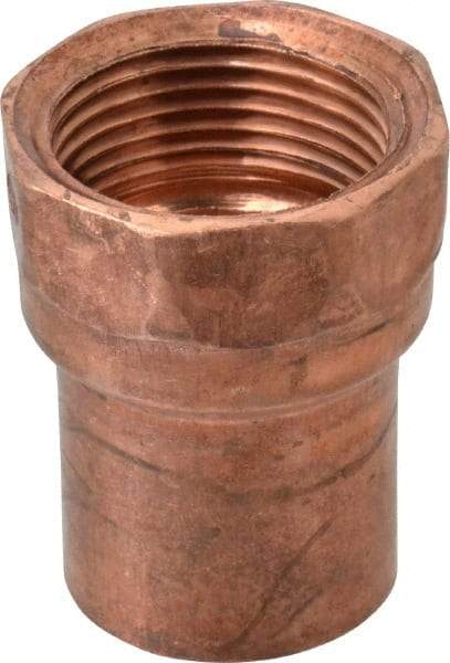 Mueller Industries - 1" Wrot Copper Pipe Adapter - C x F, Solder Joint - Industrial Tool & Supply