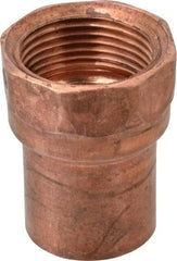 Mueller Industries - 1" Wrot Copper Pipe Adapter - C x F, Solder Joint - Industrial Tool & Supply