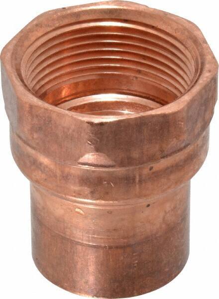 Mueller Industries - 1-1/4" Wrot Copper Pipe Adapter - C x F, Solder Joint - Industrial Tool & Supply