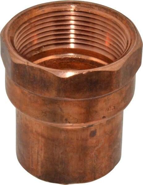 Mueller Industries - 1-1/2" Wrot Copper Pipe Adapter - C x F, Solder Joint - Industrial Tool & Supply