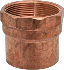 Mueller Industries - 2" Wrot Copper Pipe Adapter - C x F, Solder Joint - Industrial Tool & Supply