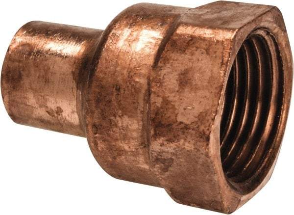 Mueller Industries - 3/8 x 1/2" Wrot Copper Pipe Adapter - C x F, Solder Joint - Industrial Tool & Supply