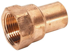 Mueller Industries - 3/4" Wrot Copper Pipe Adapter - FTG x F, Solder Joint - Industrial Tool & Supply