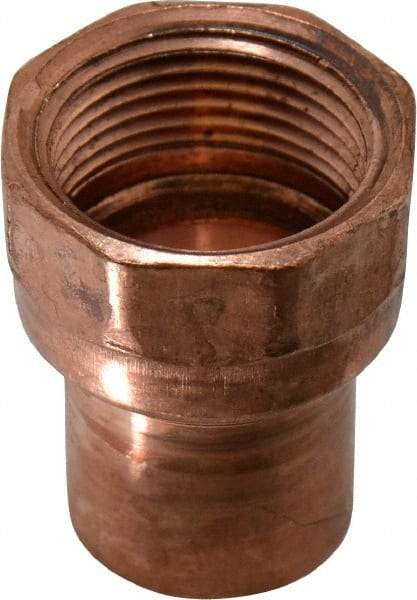 Mueller Industries - 1" Wrot Copper Pipe Adapter - FTG x F, Solder Joint - Industrial Tool & Supply