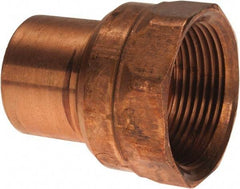 Mueller Industries - 1-1/4" Wrot Copper Pipe Adapter - FTG x F, Solder Joint - Industrial Tool & Supply