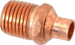 Mueller Industries - 1/4" Wrot Copper Pipe Adapter - C X M, Solder Joint - Industrial Tool & Supply