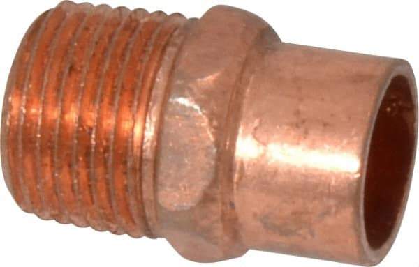 Mueller Industries - 3/8" Wrot Copper Pipe Adapter - C X M, Solder Joint - Industrial Tool & Supply