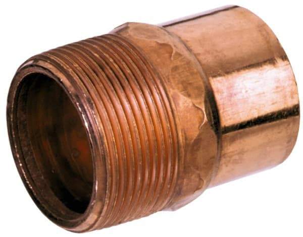Mueller Industries - 4" Wrot Copper Pipe Adapter - C X M, Solder Joint - Industrial Tool & Supply
