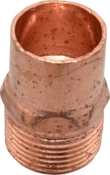 Mueller Industries - 3/4" Wrot Copper Pipe Adapter - C X M, Solder Joint - Industrial Tool & Supply