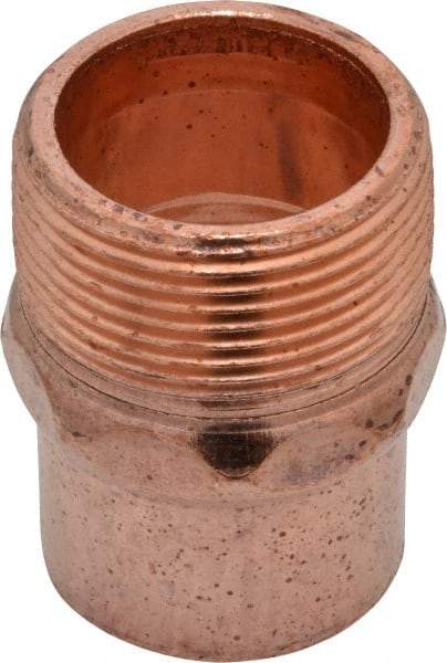Mueller Industries - 1-1/4" Wrot Copper Pipe Adapter - C X M, Solder Joint - Industrial Tool & Supply