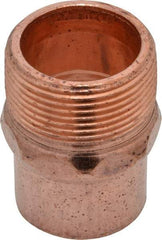 Mueller Industries - 1-1/4" Wrot Copper Pipe Adapter - C X M, Solder Joint - Industrial Tool & Supply