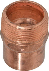 Mueller Industries - 1-1/2" Wrot Copper Pipe Adapter - C X M, Solder Joint - Industrial Tool & Supply