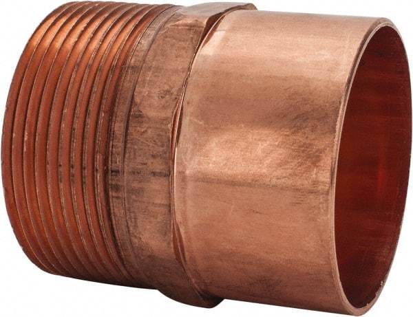 Mueller Industries - 2-1/2" Wrot Copper Pipe Adapter - C X M, Solder Joint - Industrial Tool & Supply