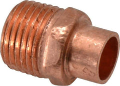 Mueller Industries - 3/8 x 1/2" Wrot Copper Pipe Adapter - C X M, Solder Joint - Industrial Tool & Supply