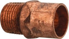 Mueller Industries - 1/2 x 3/8" Wrot Copper Pipe Adapter - C X M, Solder Joint - Industrial Tool & Supply