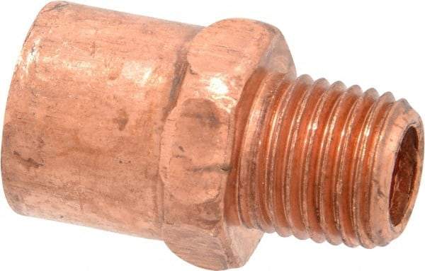 Mueller Industries - 1/2 x 1/4" Wrot Copper Pipe Adapter - C X M, Solder Joint - Industrial Tool & Supply