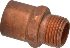 Mueller Industries - 3/4 x 1/2" Wrot Copper Pipe Adapter - C X M, Solder Joint - Industrial Tool & Supply