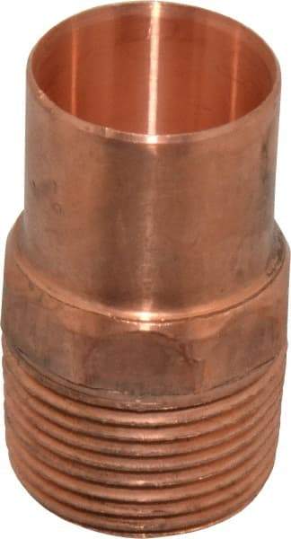 Mueller Industries - 1" Wrot Copper Pipe Adapter - FTG x M, Solder Joint - Industrial Tool & Supply