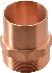 Mueller Industries - 2" Wrot Copper Pipe Adapter - FTG x M, Solder Joint - Industrial Tool & Supply
