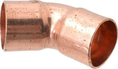 Mueller Industries - 3/4" Wrot Copper Pipe 45° Elbow - C x C, Solder Joint - Industrial Tool & Supply