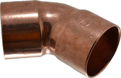Mueller Industries - 1-1/2" Wrot Copper Pipe 45° Elbow - C x C, Solder Joint - Industrial Tool & Supply