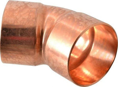 Mueller Industries - 3" Wrot Copper Pipe 45° Elbow - C x C, Solder Joint - Industrial Tool & Supply