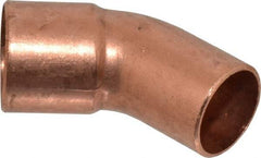 Mueller Industries - 3/4" Wrot Copper Pipe 45° Elbow - FTG x C, Solder Joint - Industrial Tool & Supply