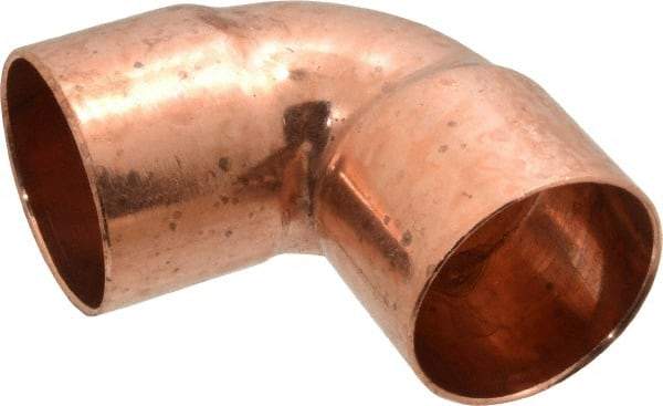 Mueller Industries - 1-1/2" Wrot Copper Pipe 90° Elbow - C x C, Solder Joint - Industrial Tool & Supply