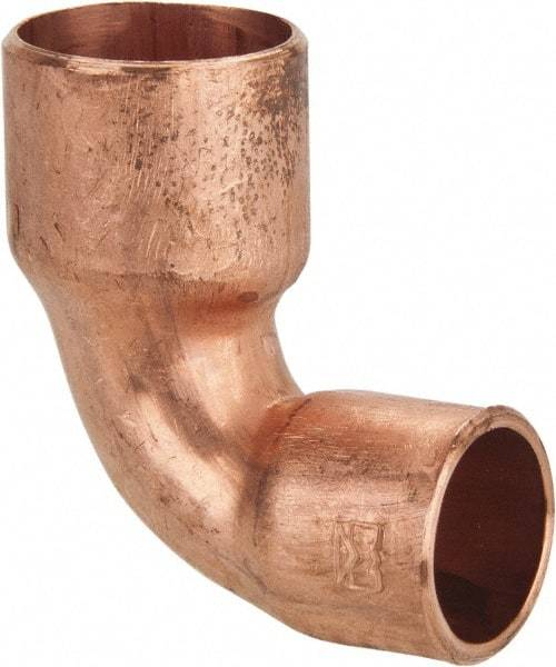 Mueller Industries - 1/2 x 3/8" Wrot Copper Pipe 90° Close Rough Elbow - C x C, Solder Joint - Industrial Tool & Supply
