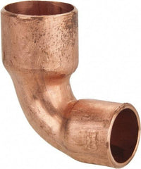 Mueller Industries - 1/2 x 3/8" Wrot Copper Pipe 90° Close Rough Elbow - C x C, Solder Joint - Industrial Tool & Supply