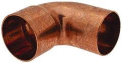 Mueller Industries - 2" Wrot Copper Pipe 90° Street Elbow - FTG x C, Solder Joint - Industrial Tool & Supply