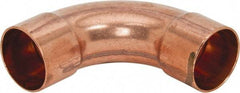 Mueller Industries - 1-1/2" Wrot Copper Pipe 90° Long Radius Elbow - C x C, Solder Joint - Industrial Tool & Supply