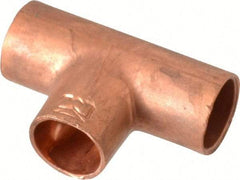 Mueller Industries - Wrot Copper Pipe Tee - C x C x C, Solder Joint - Industrial Tool & Supply