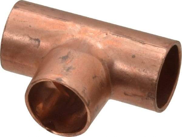 Mueller Industries - 3/8" Wrot Copper Pipe Tee - C x C x C, Solder Joint - Industrial Tool & Supply
