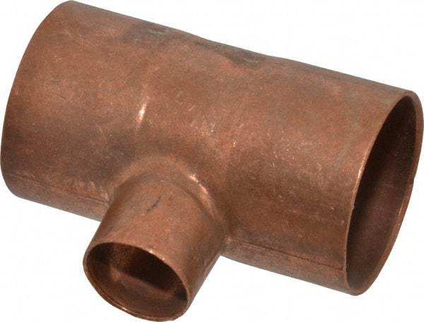 Mueller Industries - 1-1/2" Wrot Copper Pipe Tee - C x C x C, Solder Joint - Industrial Tool & Supply