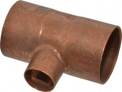 Mueller Industries - 1-1/2" Wrot Copper Pipe Tee - C x C x C, Solder Joint - Industrial Tool & Supply