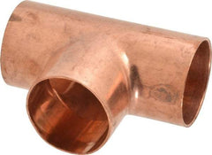 Mueller Industries - 2" Wrot Copper Pipe Tee - C x C x C, Solder Joint - Industrial Tool & Supply