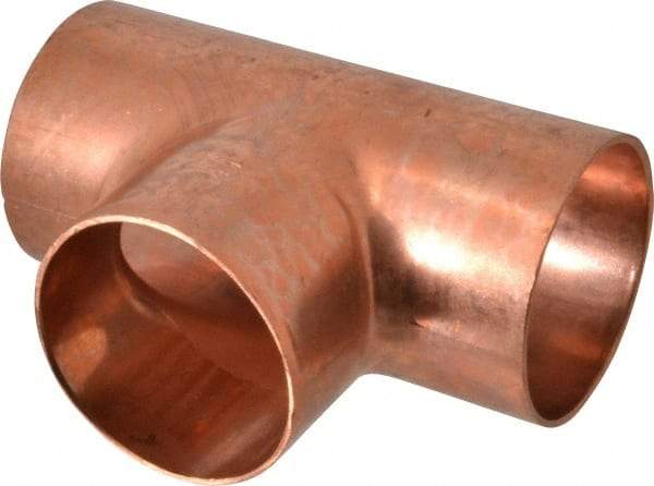 Mueller Industries - 2-1/2" Wrot Copper Pipe Tee - C x C x C, Solder Joint - Industrial Tool & Supply