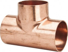 Mueller Industries - 3" Wrot Copper Pipe Tee - C x C x C, Solder Joint - Industrial Tool & Supply