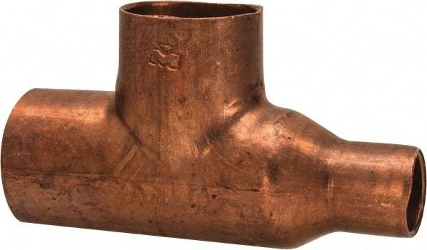 Mueller Industries - 1 x 1/2 x 1" Wrot Copper Pipe Tee - C x C x C, Solder Joint - Industrial Tool & Supply