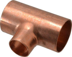 Mueller Industries - 2 x 2 x 1-1/4" Wrot Copper Pipe Tee - C x C x C, Solder Joint - Industrial Tool & Supply