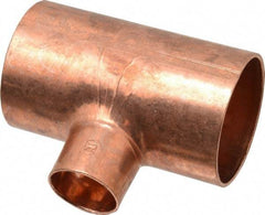 Mueller Industries - 2 x 2 x 1" Wrot Copper Pipe Tee - C x C x C, Solder Joint - Industrial Tool & Supply