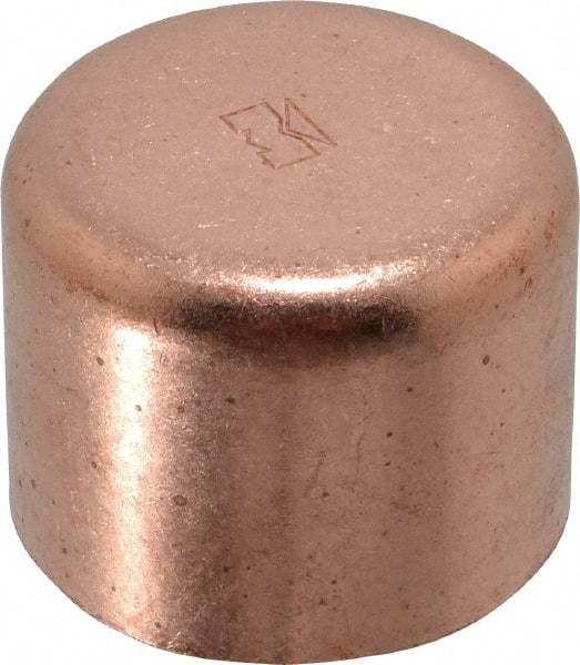 Mueller Industries - 1-1/2" Wrot Copper Pipe Tube Cap - C, Solder Joint - Industrial Tool & Supply