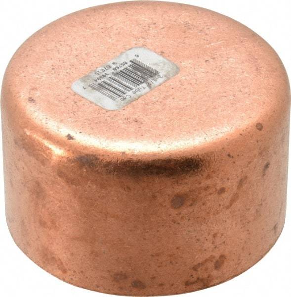 Mueller Industries - 2-1/2" Wrot Copper Pipe Tube Cap - C, Solder Joint - Industrial Tool & Supply