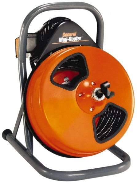 General Pipe Cleaners - Electric Battery Drain Cleaning Machine - For 3" Pipe, 75' Cable, 165 Max RPM - Industrial Tool & Supply