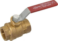 Legend Valve - 3/4" Pipe, Full Port, Brass Standard Ball Valve - Inline - One Way Flow, FNPT x FNPT Ends, Lever Handle, 600 WOG, 150 WSP - Industrial Tool & Supply