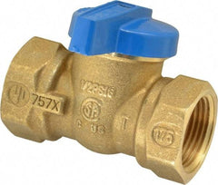 Legend Valve - 3/4" Pipe, Brass, Straight without Side Tap, Gas Ball Valve - 175 psi WOG Rating, Wedge Handle, FNPT x FNPT End Connections, 1 Piece - Industrial Tool & Supply