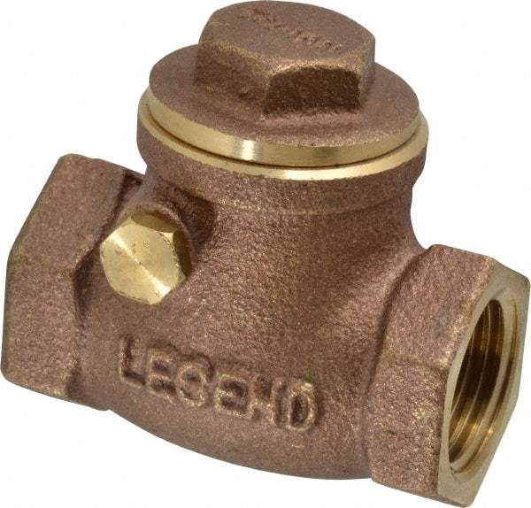 Legend Valve - 1/2" Brass Check Valve - Inline, FNPT x FNPT, 200 WOG - Industrial Tool & Supply