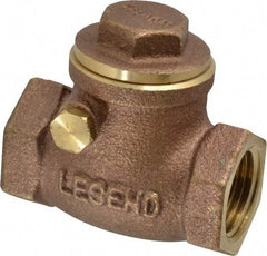 Legend Valve - 1/2" Brass Check Valve - Inline, FNPT x FNPT, 200 WOG - Industrial Tool & Supply